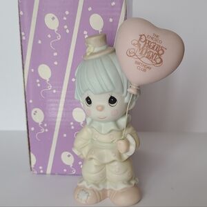 Vintage Precious Moments Clown Balloon Birthday Collectible Porcelain Figurine